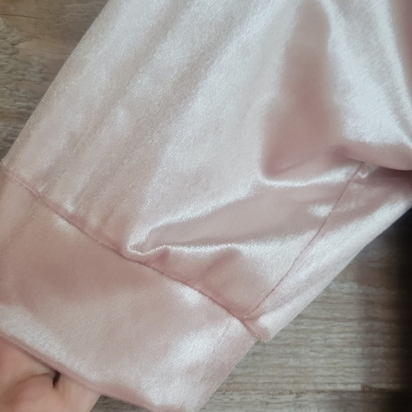 Adrienna Papell Light Pink Velvet Midi Dress Size 14 - Picture 4 of 5